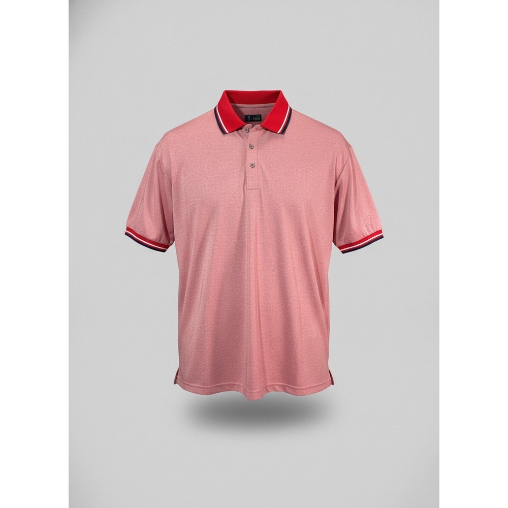 PGA Tour MotionFlux 360 Mens 3X Red Heathered Golf Polo Shirt Short Sleeve